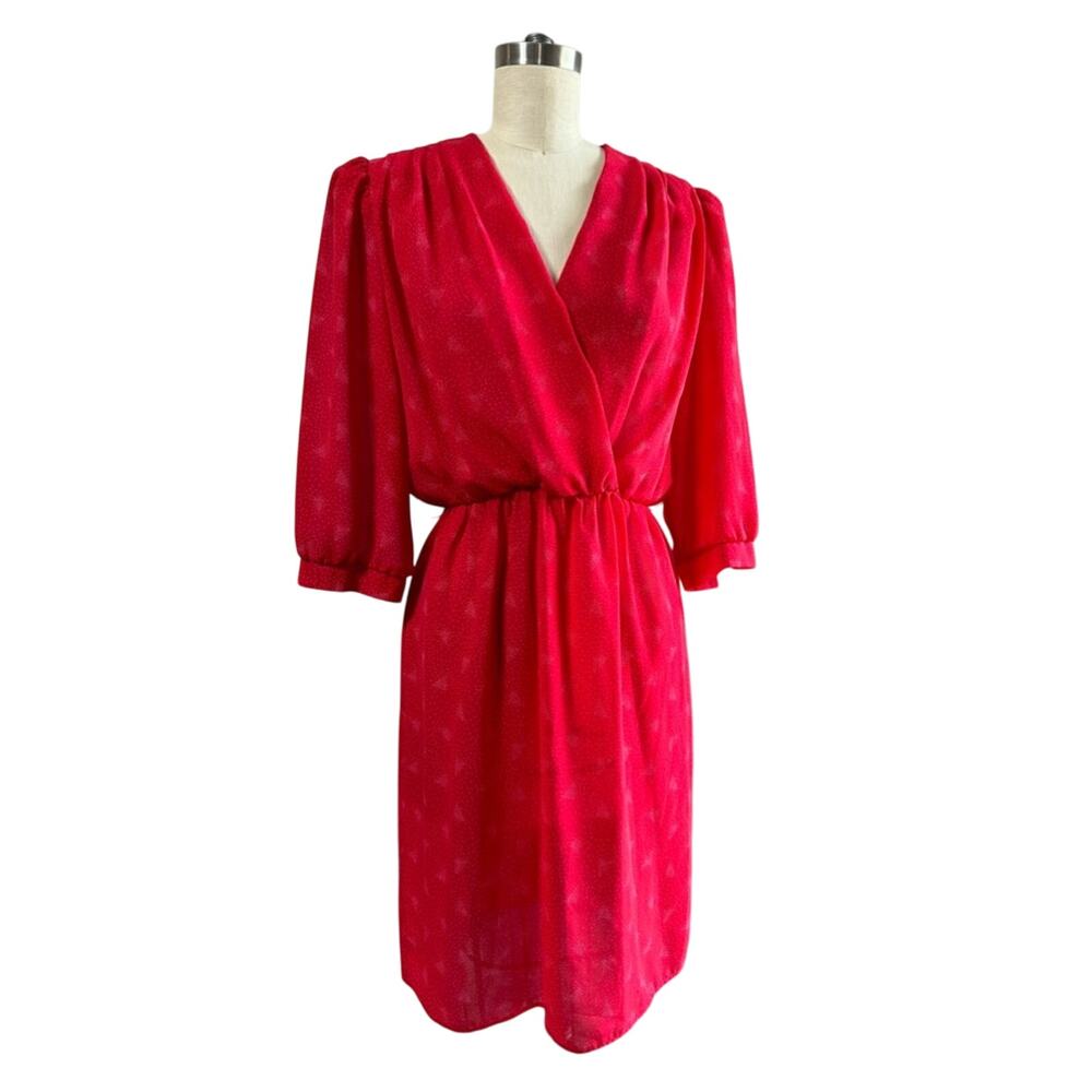 Vintage 80’s Red Knee-Length Dress